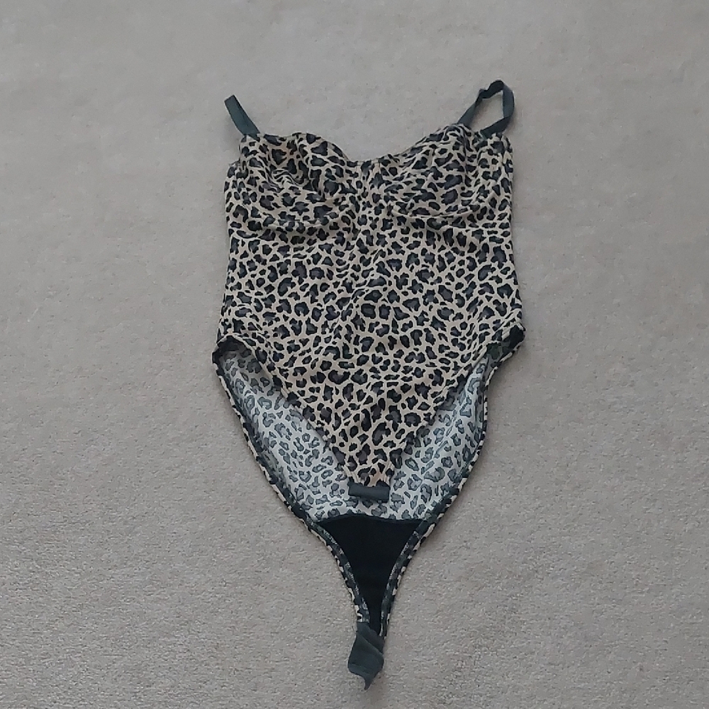 Leopard Print Woman One Piece Body Slimming.